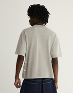 Мужская футболка boxy fit с принтом и эффектом стирки - BERSHKA
