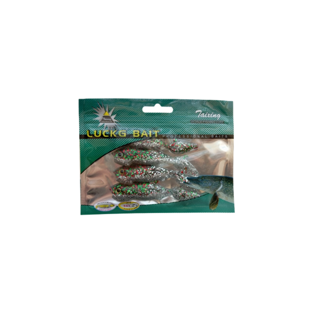 Силиконовая рыбка LUCKG BAIT 4 ШТУК 6 ГР 8СМ *639