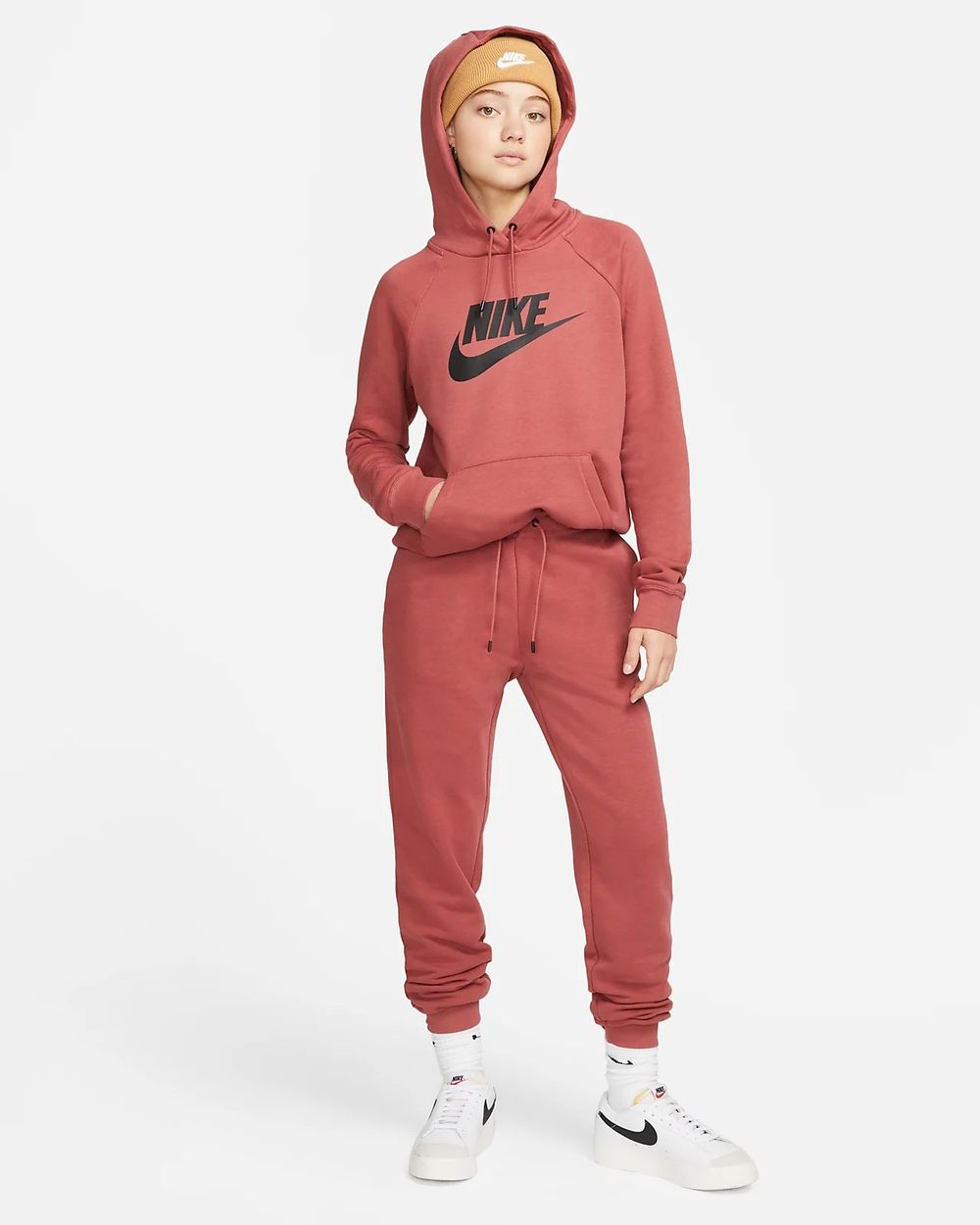 Толстовка женская NIKE W NSW ESSNTL HOODIE PO HBR