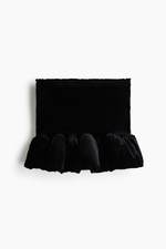 Мини-юбка из велюра со сборками - H&M
