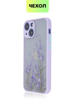 Чехол BROSCORP для Apple iPhone 13 mini оптом (арт. IP13MINI-ST-TPU-PURPLE-PRINT)