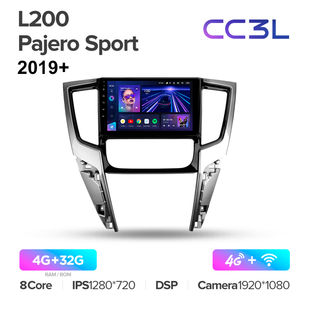 Teyes CC3L 9"для Mitsubishi Pajero Sport, L 200 2019+
