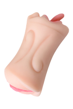 Мастурбатор реалистичный Juicy Pussy by TOYFA Fruity Tongue, рот и вагина, TPE, телесный,19 см