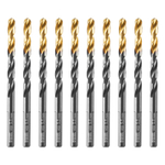 Сверло по металлу, 5,5 мм, HSS-Tin, Golden Tip, 10 шт. Denzel