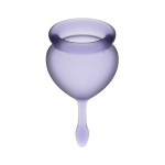 Набор фиолетовых менструальных чаш Satisfyer Feel good Menstrual Cup