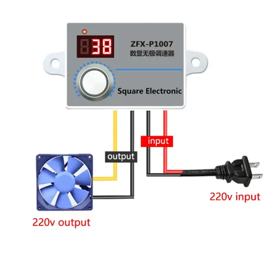 Регулятор мощности ZFX-P1007 с цифровым дисплеем 220 В переменного тока