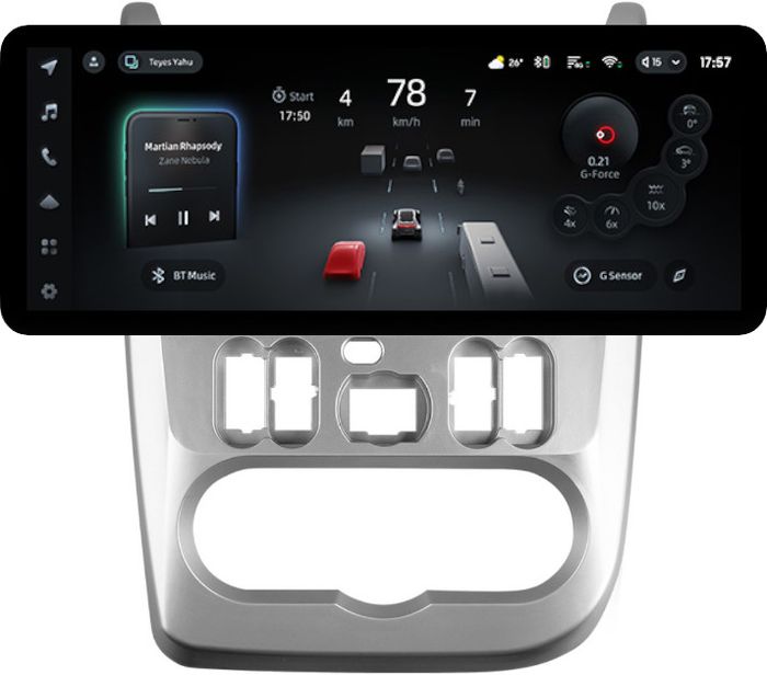Магнитола для Renault Logan 1 / Sandero 1 / 2009-2014 - Teyes CC4PRO монитор 12.3" 2K QLED + рамка 9, Android 13, Быстрейшая, Snapdragon 778G, ИИ, CarPlay, DSP, 4G SIM-слот
