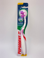 Зубная щетка Pepsodent Super Clean medium, средней жесткости, розовая/красная