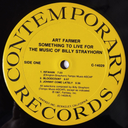 Винтажная виниловая пластинка LP Art Farmer Something To Live For The Music Of Billy Strayhorn (USA 1987)