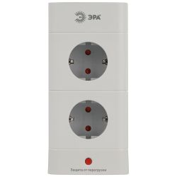 Сетевой фильтр ЭРА TWR-8es-1,5m-4USB-W башня с защитой заземлением с выключателем 8 розеток+4xUSBA+C 1,5м 16А белый | Электротовары