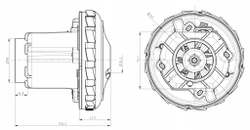 Пылесос Двигатель THOMAS 1350W 100368 (54AS016) DOMEL 467.3.403 D=135 H=128mm VAC039UN (HX-80L) оригинальныйПылесос Двигатель THOMAS 1350W 100368 (54AS016) DOMEL 467.3.403 D=135 H=128mm VAC039UN (HX-8
