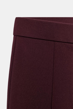 ZARA ЛЕГИНСЫ С ВЫСОКОЙ ПОСАДКОЙ И СТРЕЛКАМИ, БУРГУНДИ
