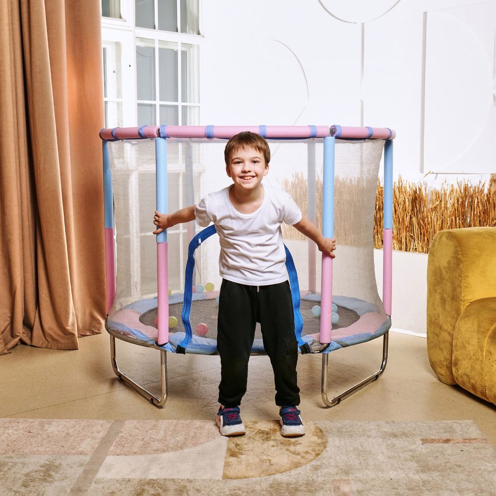 Батут детский DFC A.KOU KIDS 55&amp;quot; (140 см) с сеткой