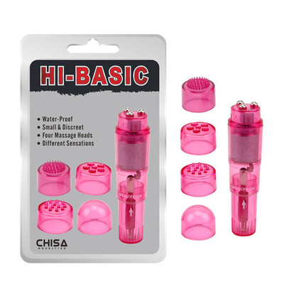 Мини-вибромассажер со сменными насадками The Ultimate Mini Massager, розовый (Цвет: розовый)