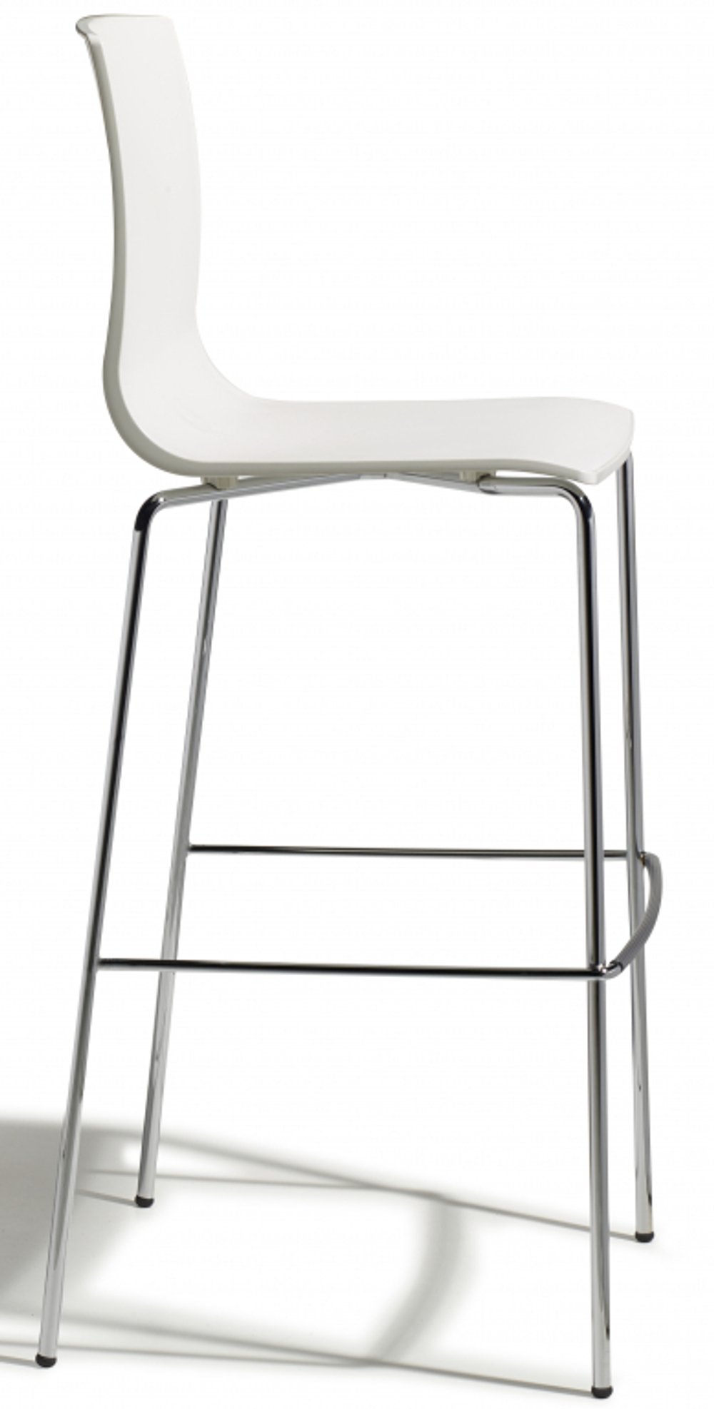 Стул барный пластиковый Scab Design Alice Barstool, хром, лен