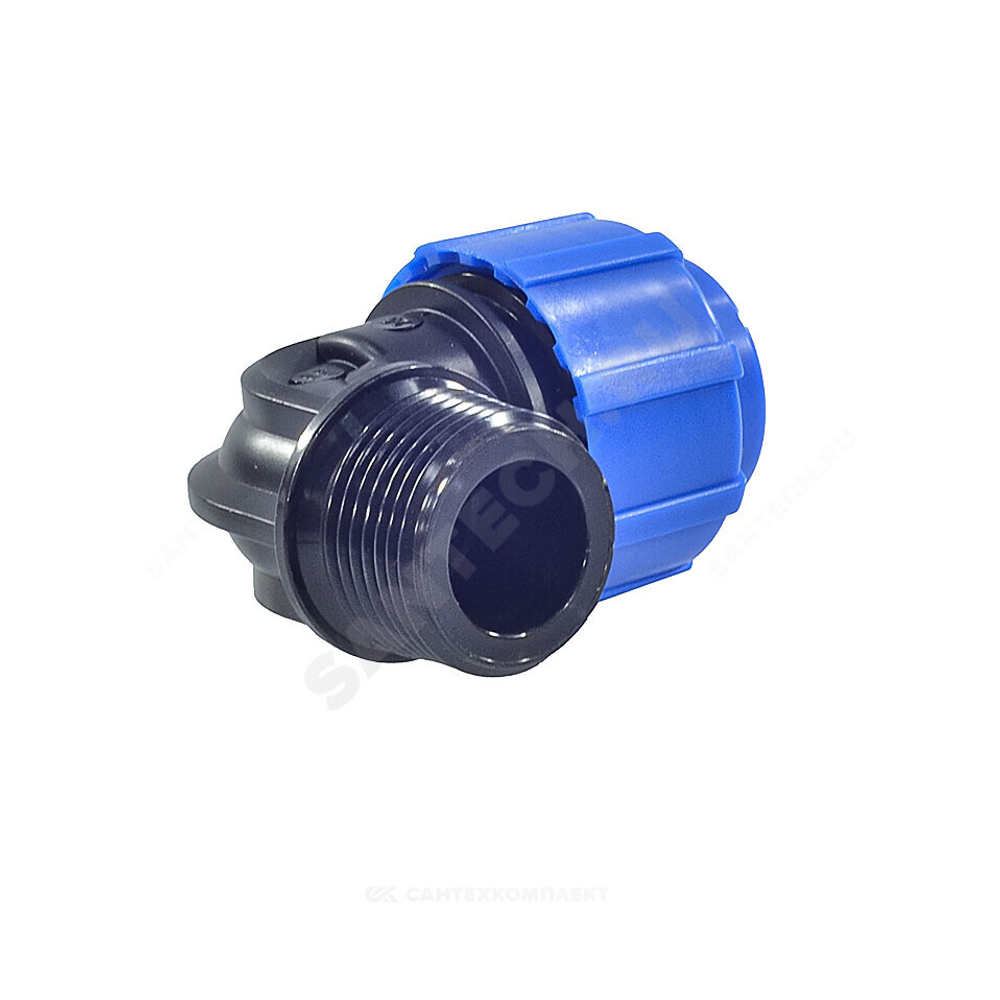 Отвод компрессионный ПЭ Дн 40х1 1/4"х90гр НР Ру16 ТПК-АКВА 50014114