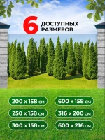 Фотосетка на забор кусты ландшафтный дизайн 6х1,58 м