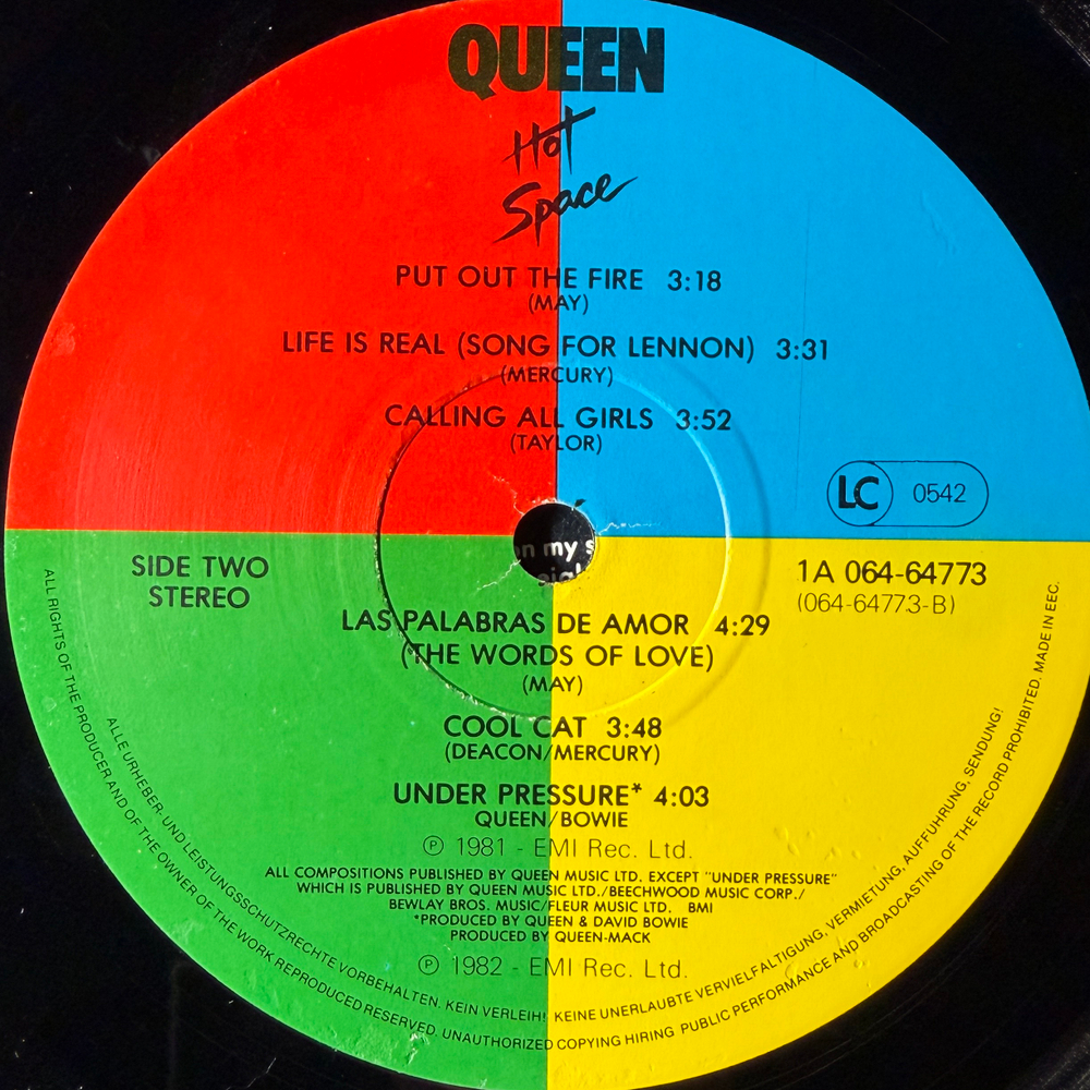 Queen - Hot Space (Европа 1982г.)