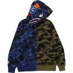 A Bathing Ape Bathing Ape Sweatshirts Camouflage Cotton Moderate No Fleece Lined Zip Closure 1m30 115 005 синий