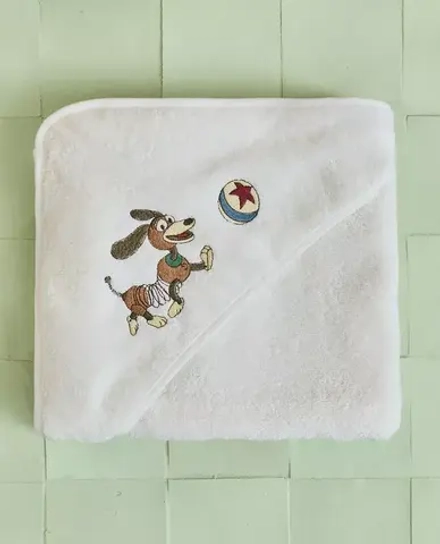 ZARA HOME ДЕТСКОЕ МЯГКОЕ ПОЛОТЕНЦЕ С КАПЮШОНОМ TOY STORY ©DISNEY, ЖЕЛТОВАТО-БЕЛЫЙ