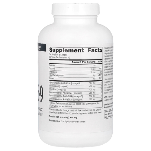 Source Naturals, Omega-3, 6, 9, 120 капсул