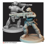 Astra Militarum Гвардеец с лазганом миниатюра для AOS,Waha, Настольная игра, НРИ, Варгейм, РПГ