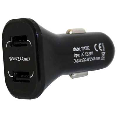 104272 Переходник прикуривателя DUETE с 2-мя USB,12/24 В, AutoStandart