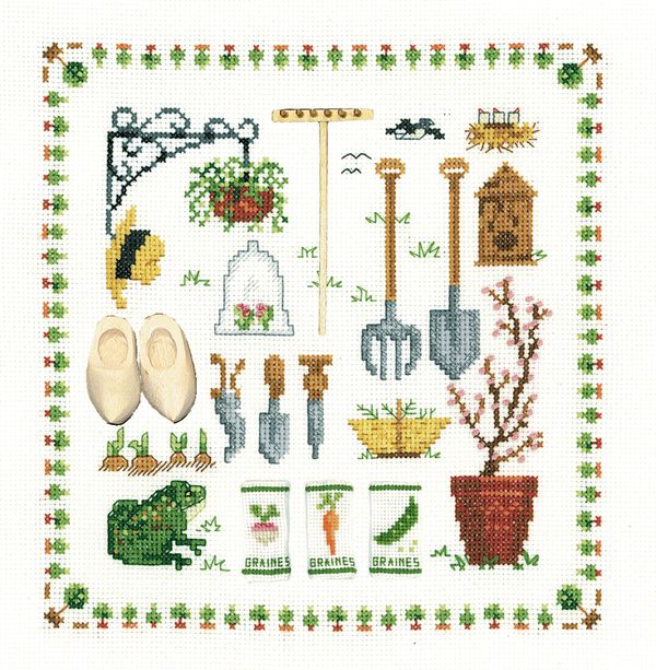 Набор для вышивания нитками Le Bonheur des Dames Accessoires Printemps (Весенние аксессуары), 20х21 см