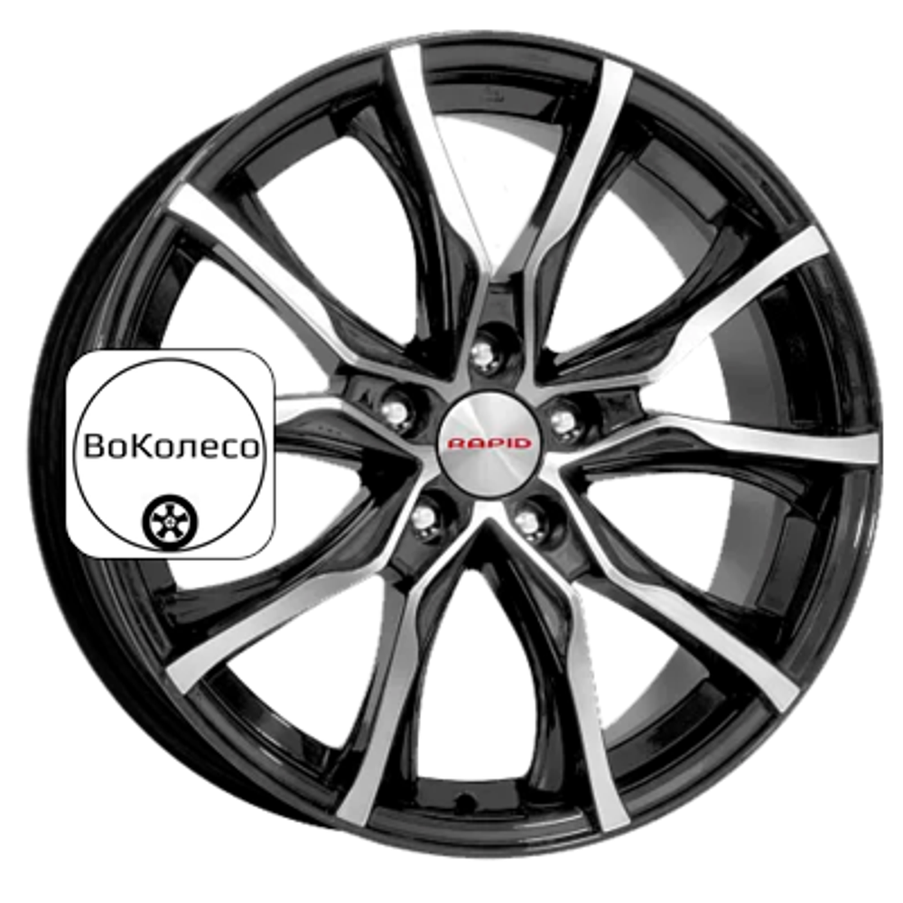 7,5x17/5x112 ET47 D57,1 Твист-оригинал (КС697М) Алмаз черный K&K