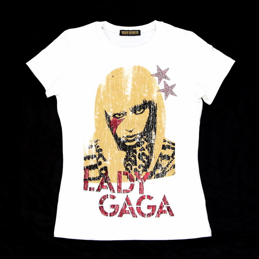 Футболка женская Lady Gaga белая (308)