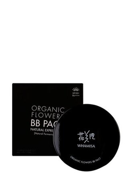 WHAMISA Organic Flowers BB Pact Natural Expression 20 Sand Beige, SPF50+/PA++