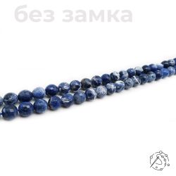 Нить бусин содалит с огранкой 10 мм
