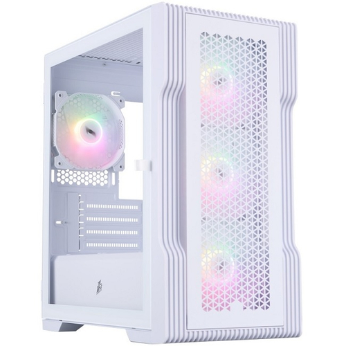 Корпус Mini-Tower 1STPLAYER TRILOBITE T3 ARGB, Micro-ATX, белый (T3-WH-4F7-W)