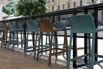 Стул пластиковый барный Nardi Trill Stool, бирюзовый