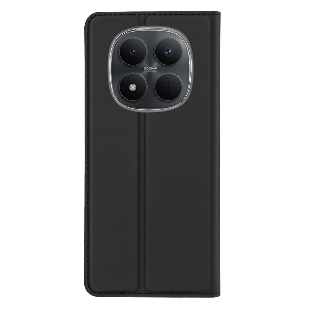 Чехол книжка из PU кожи черного цвета для Xiaomi Redmi Note 15 Pro 5G, серия Skin Pro Series от Dux Ducis