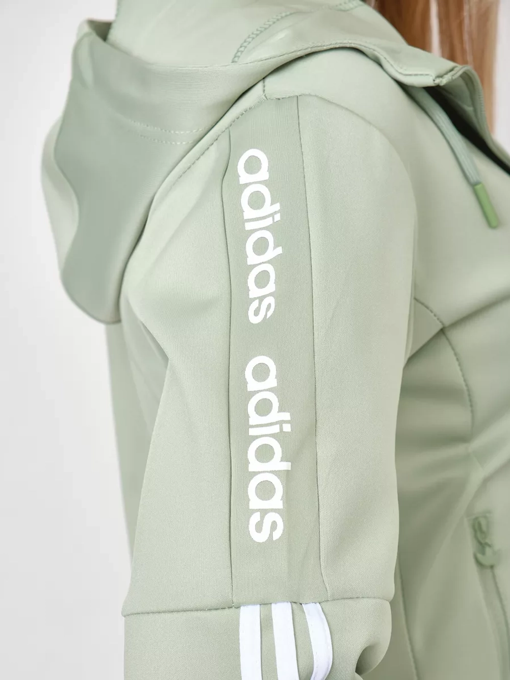 костюм спортивный с капюшоном Adidas на молнии брючной