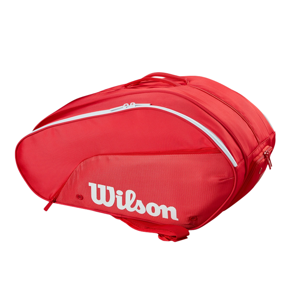 Сумка для падел Wilson Red Padel Tour 2025, термокарманы и вентиляция