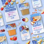 Gerber, Фруктовое пюре, йогурт и цельнозерновые, от 12 месяцев, манго, банан и яблоко, 99 г (3,5 унции)