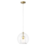 Светильник подвесной Crystal Lux LUISA SP1 BRASS/TRANSPARENT 0840/201