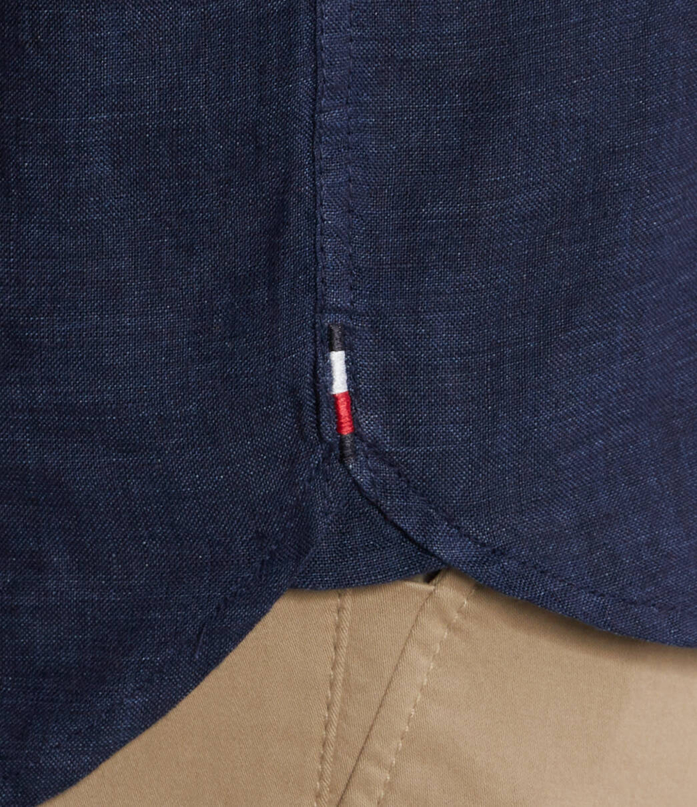 Льняная рубашка PIGMENT DYED Tommy Hilfiger - темно-синий(MW0MW34602)