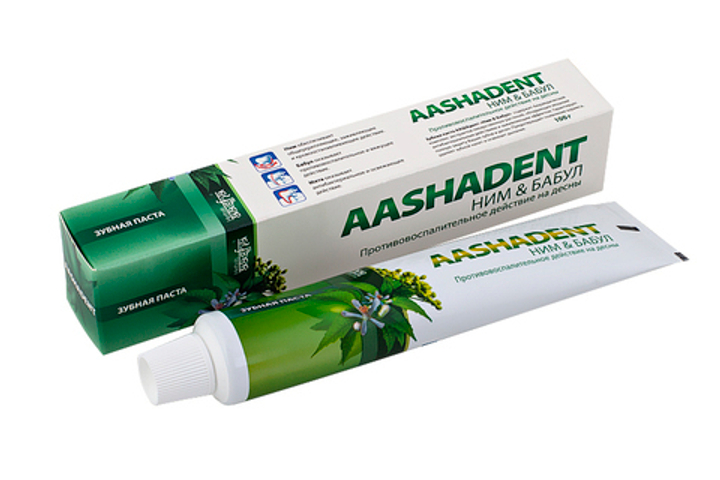 АКЦИЯ! Зубная паста Herbals Aasha Aashadent Ним и Бабул Противовоспалительное действие, 100 г