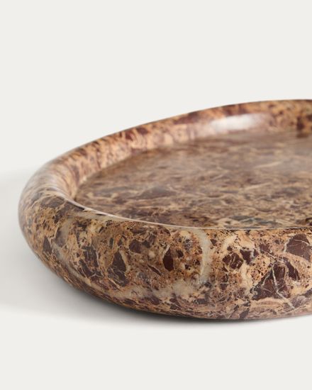 Поднос Lenorel из бордового мрамора 43 x 28 см