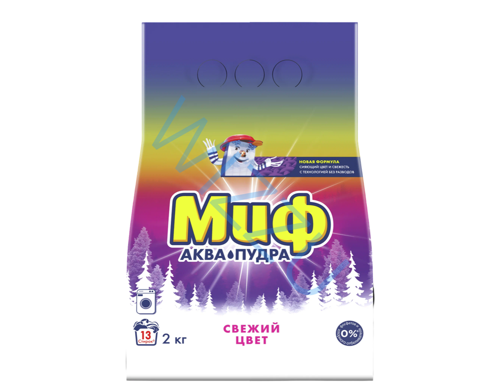 Порошок МИФ авт 3 в 1 смс свежий цвет 2 кг
