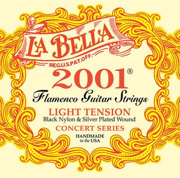 Струны для фламенко гитары, слабое нат., посеребр., La Bella 2001FL 2001 Flamenco Light