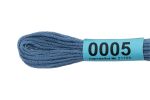 Мулине Gamma 100% хлопок, цв.0005 св.синий, 24 мотка по 8 метров