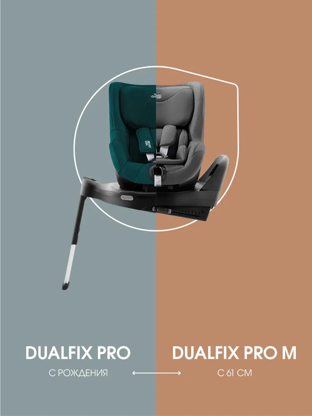 Автокресло 0+/1 Britax Roemer DUALFIX PRO M Style Mineral Grey 2000040891, до 18 кг, (61 до 105 см), серый