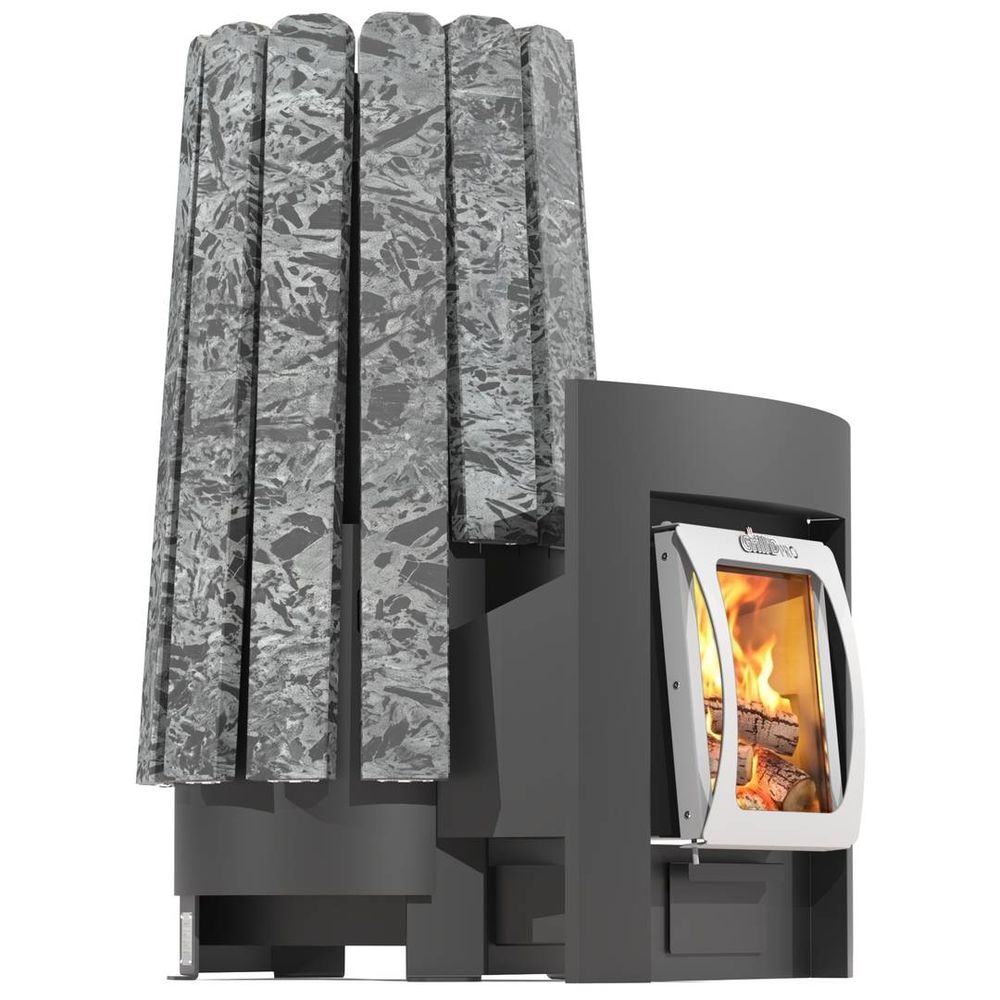 Дровяная банная печь Grill'D Cometa Vega 240 Long Max Stone Pro (Серпентинит)