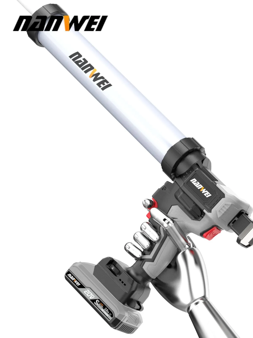 Пистолет для герметика аккумуляторный Nanwei NW-EG5010-4,20 В, 4Ah*2