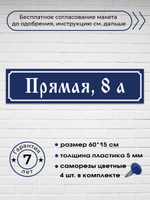 Адресная табличка на дом, 0002, 60х15 см.