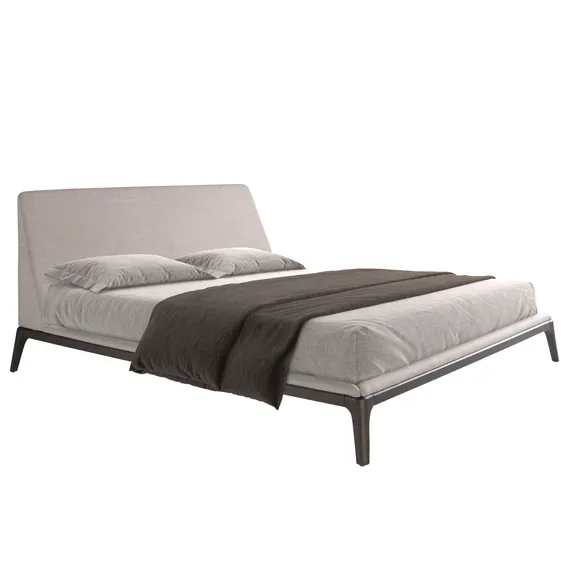 Кровать Angel Cerda 7155 из серой ткани